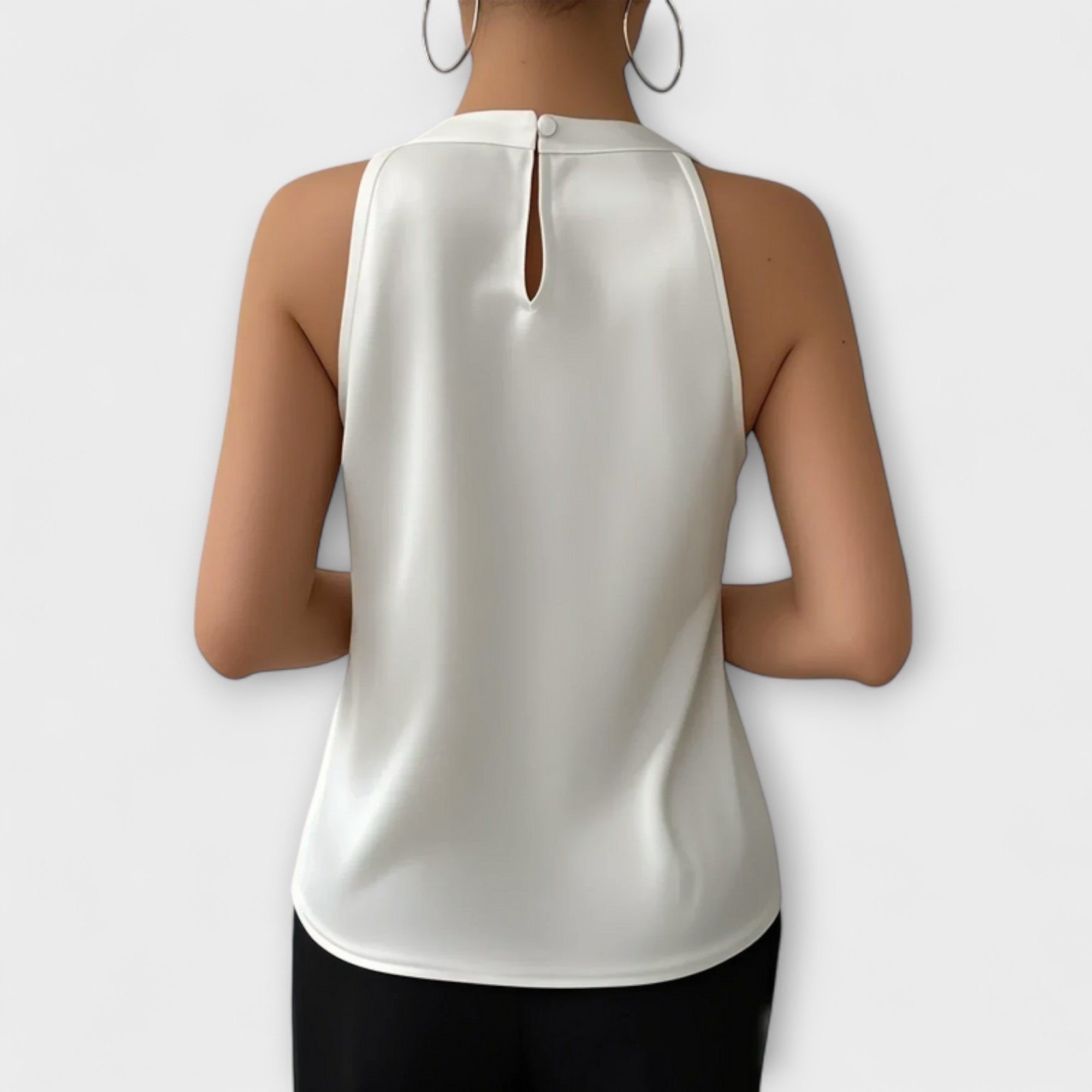 Skye - Chic Satin Blouse with Off-Shoulder Design